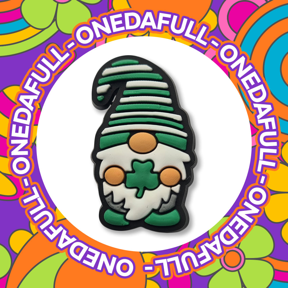 Lucky Leprechaun Gonk Croc Charm: 3D Clover