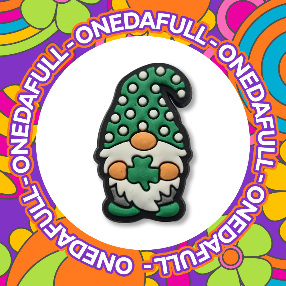 Irish Leprechaun Gonk Clover Croc Charm