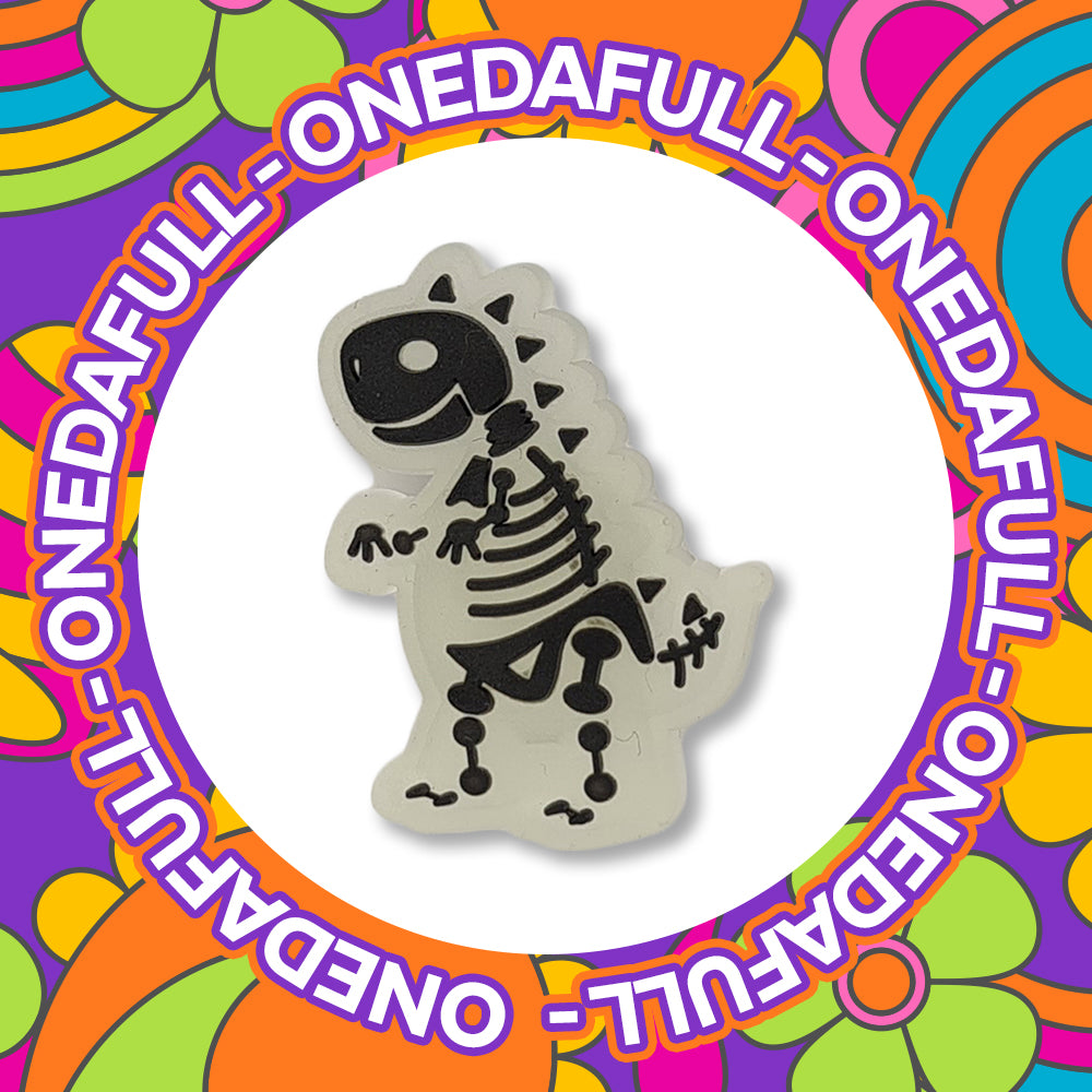 Glow In The Dark Dinosaur Croc Charm - PVC
