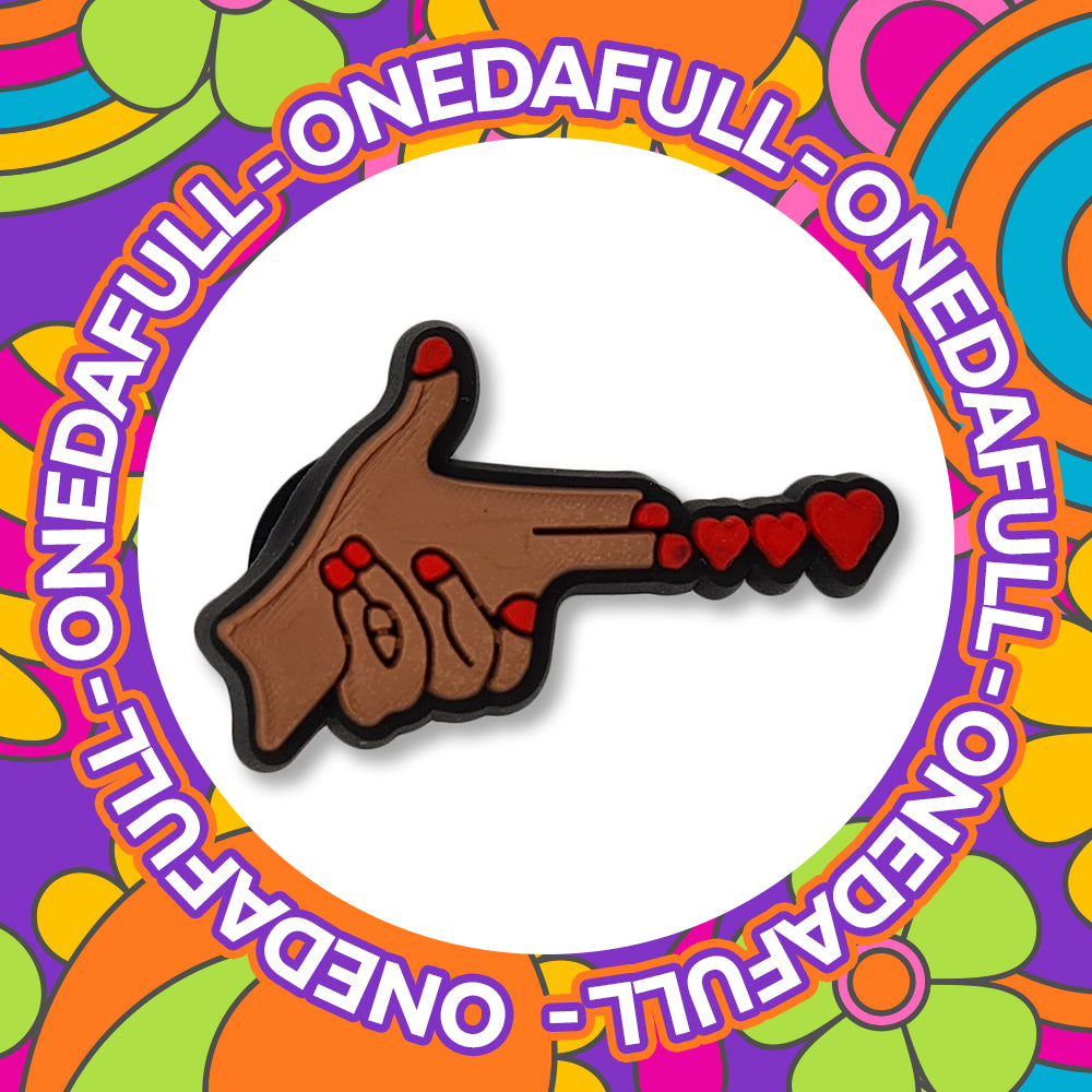 Love Gun Hearts Bang Attitude Croc Charm