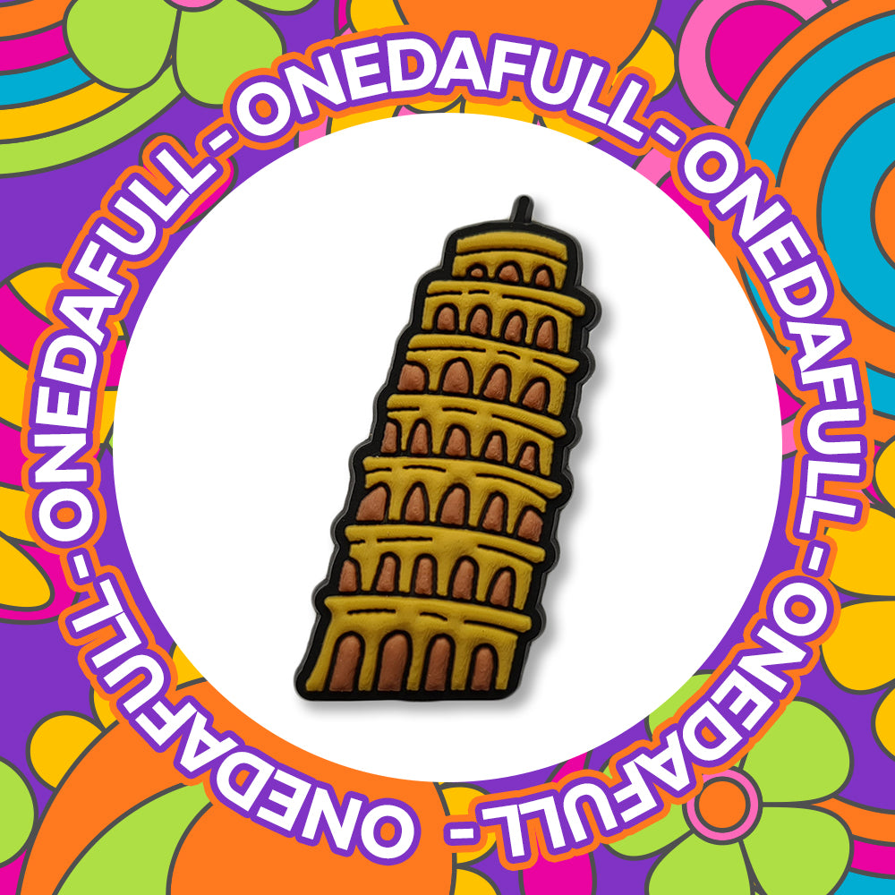 Super Cute Leaning Tower of Pisa - ITALY - Landmark Charm To Fit Crocs/Clogs