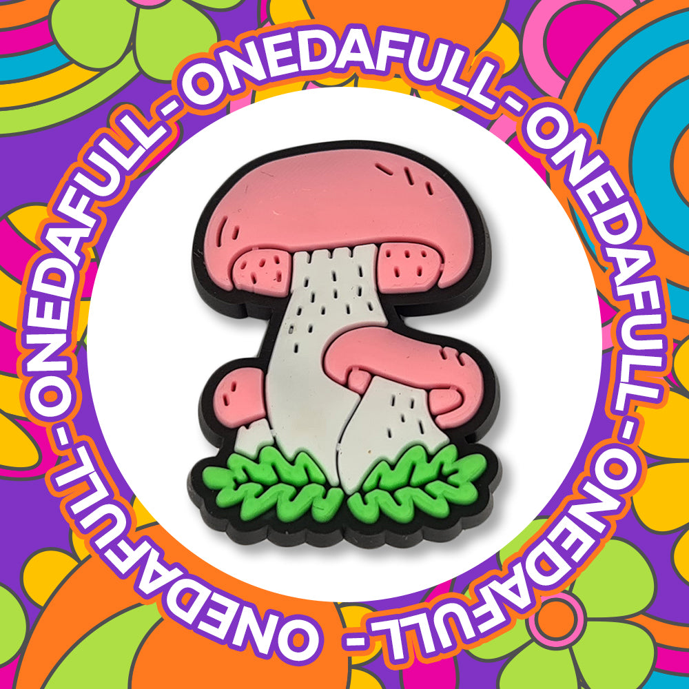 Pink Mushroom Toadstool Croc Charm