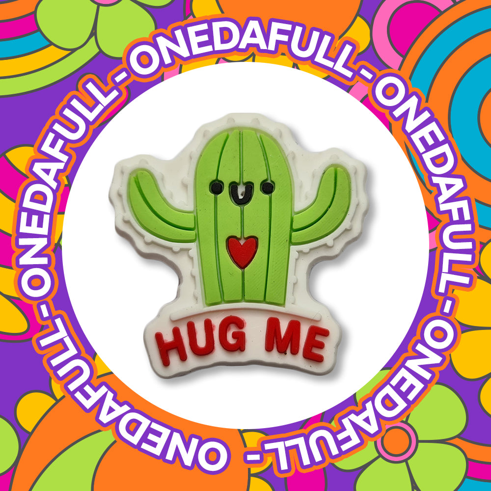 Super Cute Cactus Hug Me Love Heart Plant Funny Charm To Fit Crocs/Clogs