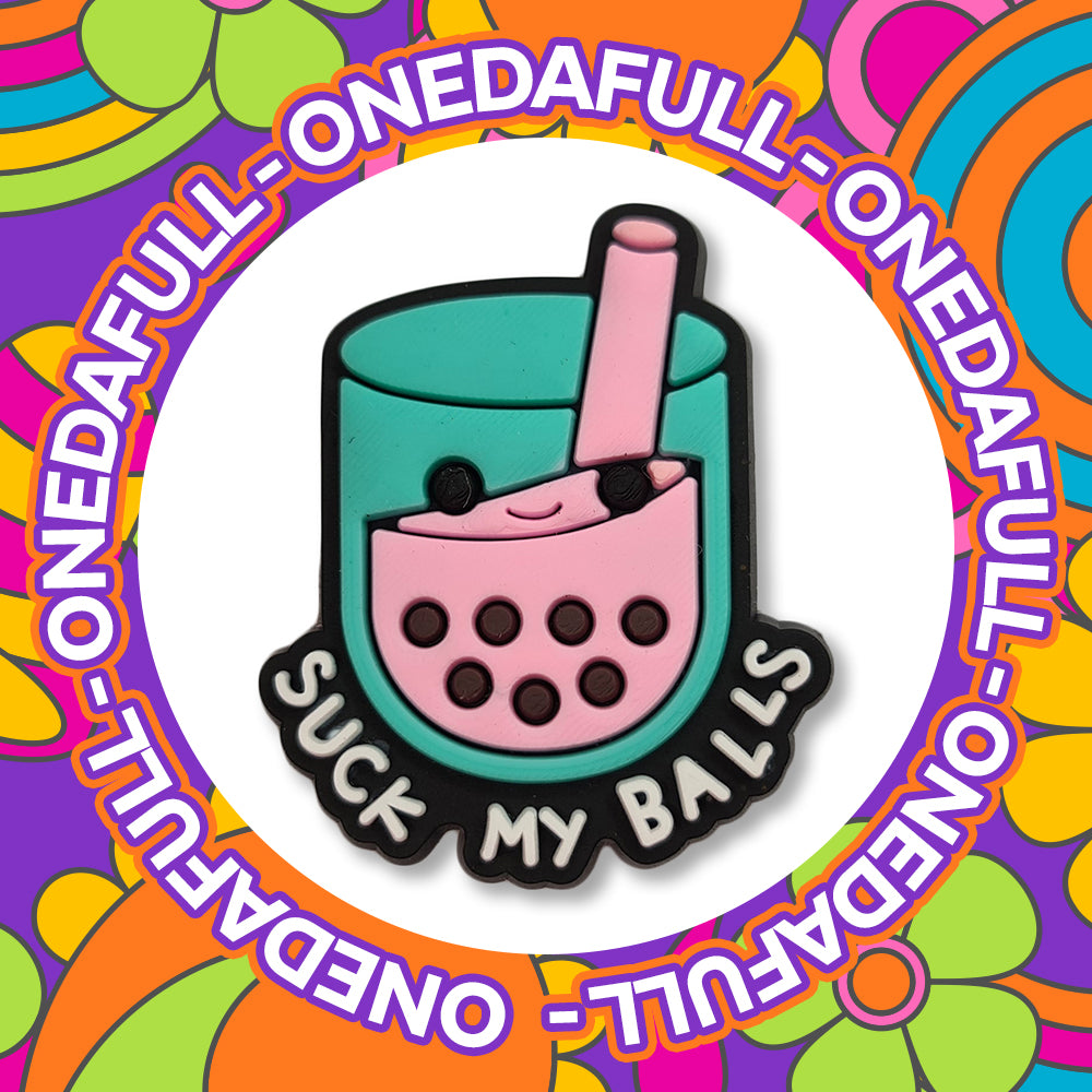 Super Cute Suck My Balls Cheeky Drink Rude Charm To Fit Crocs/Clogs