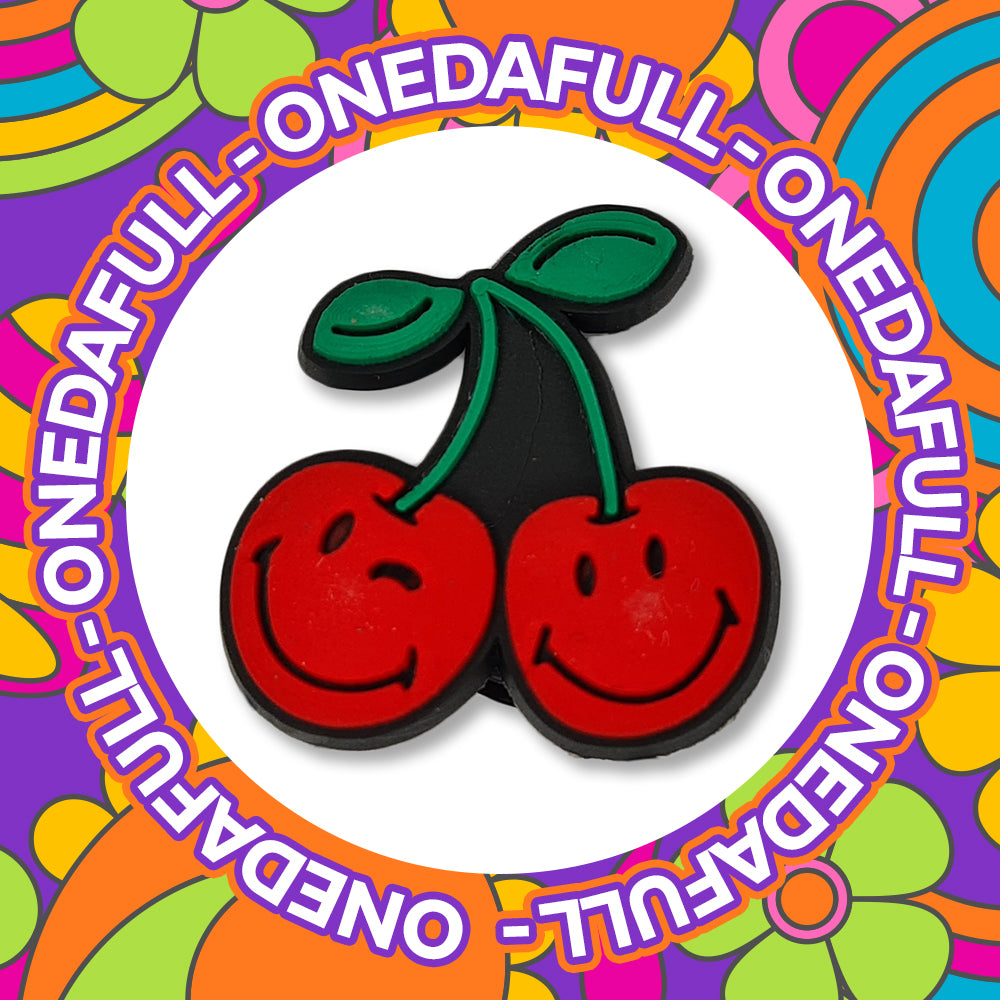 Smiling Cherry Cherries Clog Charm