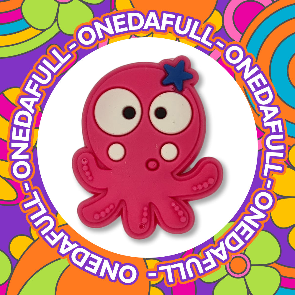 Baby Pink Octopus 3D Croc Charm