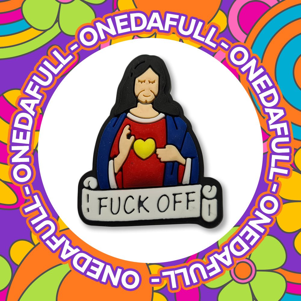 Rude Jesus - Naughty - Blessed - Funny - Meme Charm To Fit Crocs/Clogs