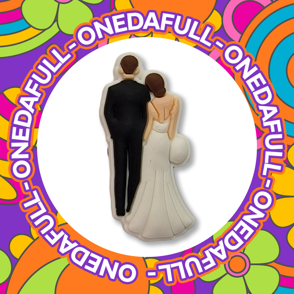 Super Cute Bride & Groom Croc Charm - Wedding