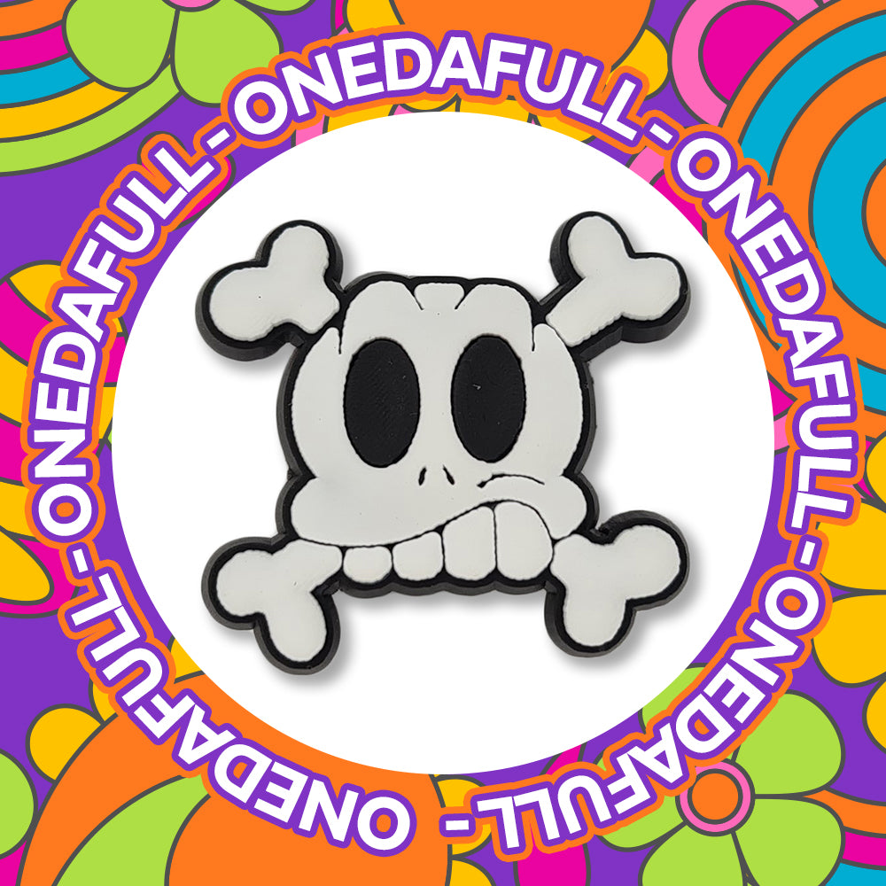 Super Cute Skull Skeleton Cross Bones Clog Charm To Fit Crocs