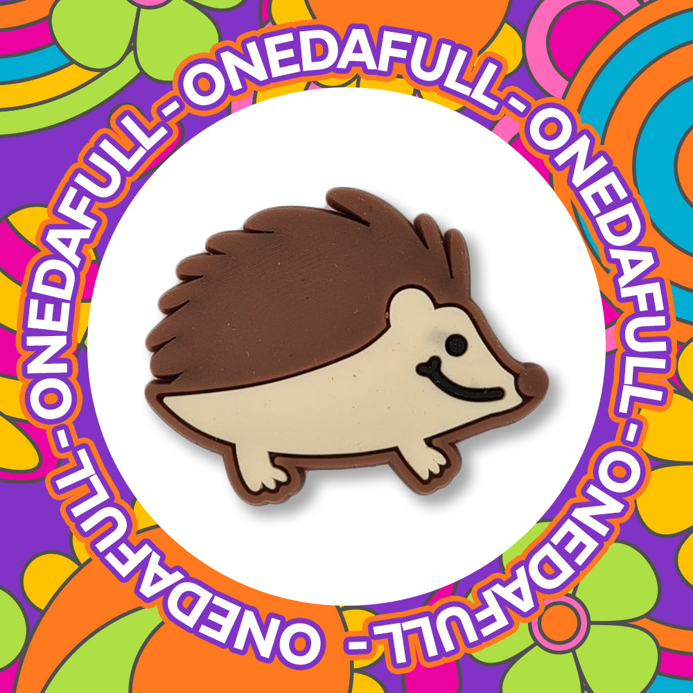Chunky Brown Hedgehog Clog Charm