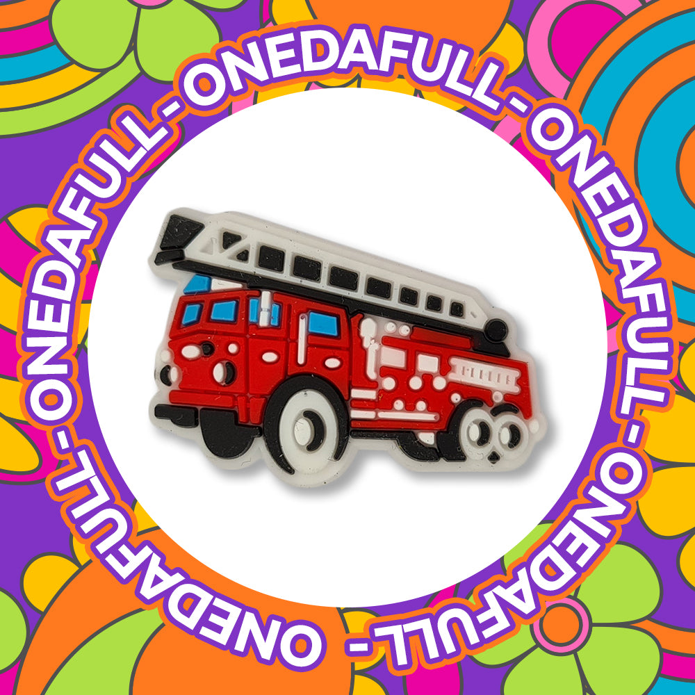 Fire Fighter Engine Wagon Job Clog Charm To Fit Crocs
