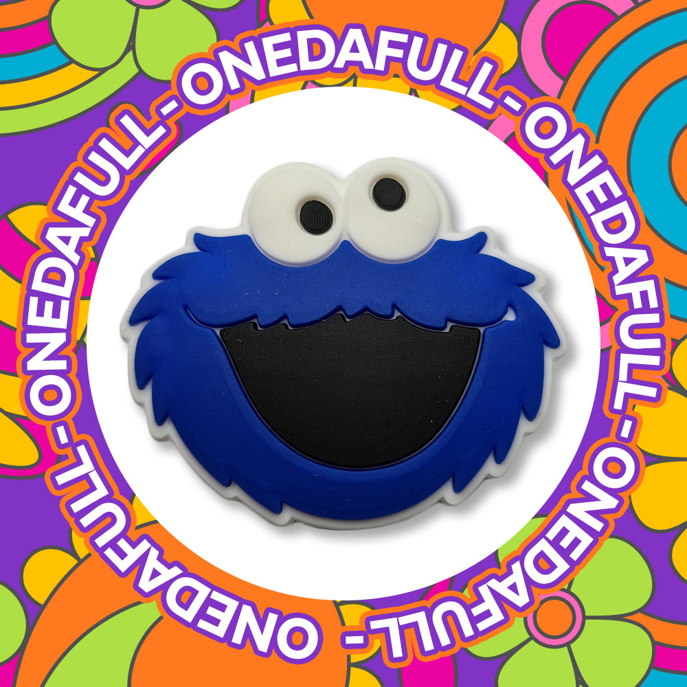 SUPER CUTE Cookie Monster Face - Charms For Crocs / Shoes - Funny- Sesame Street