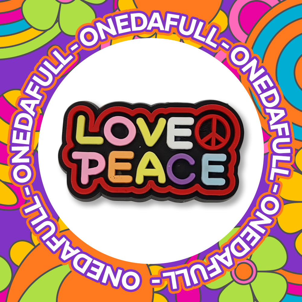Love Peace Happy Clog Charm To Fit Crocs