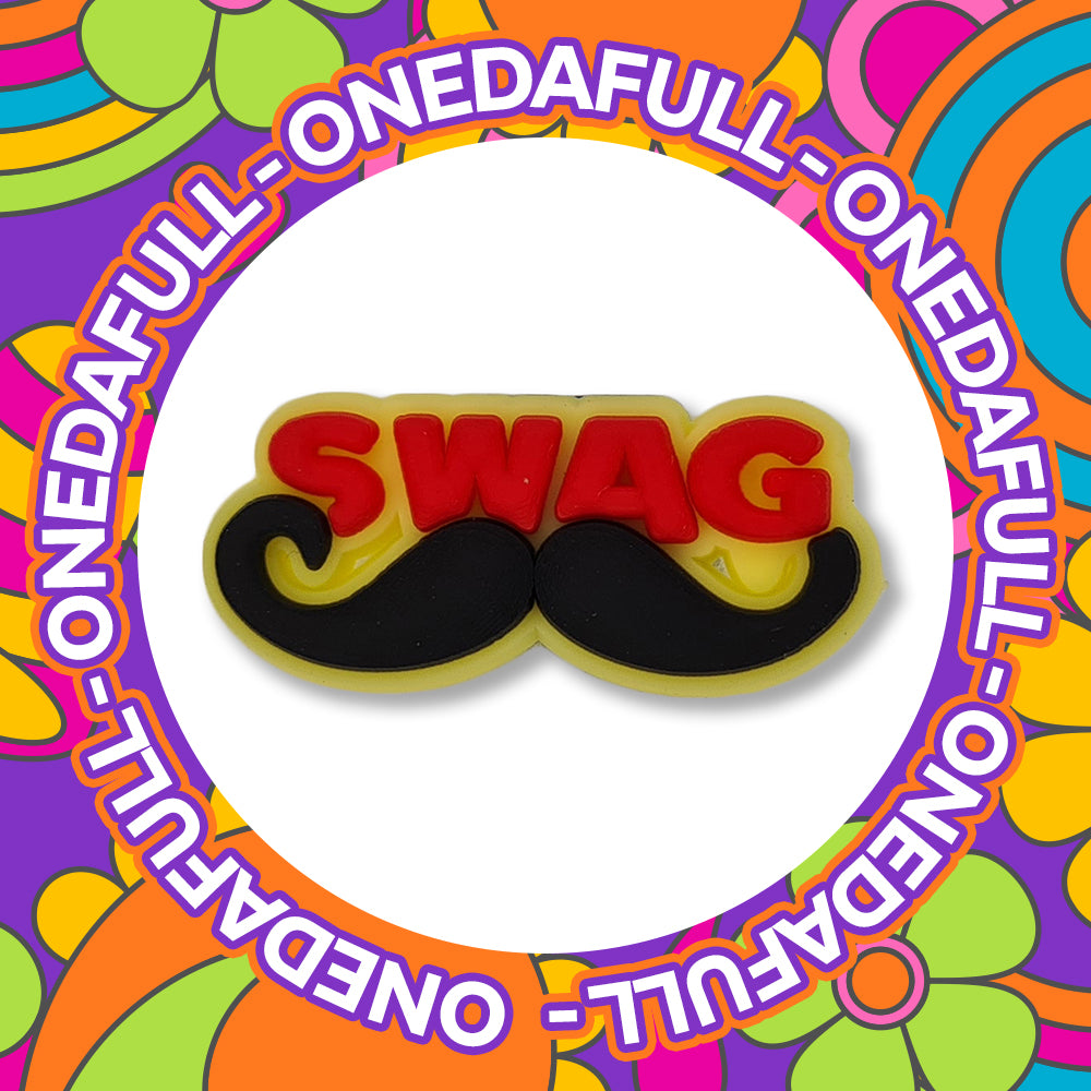SWAG Mustache Clog Charm To Fit Crocs
