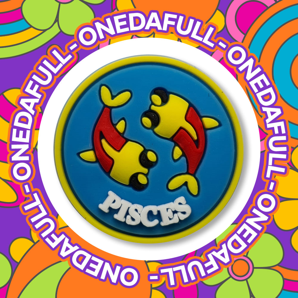 3D Pisces Croc Charm: Star Sign Clog Decoration