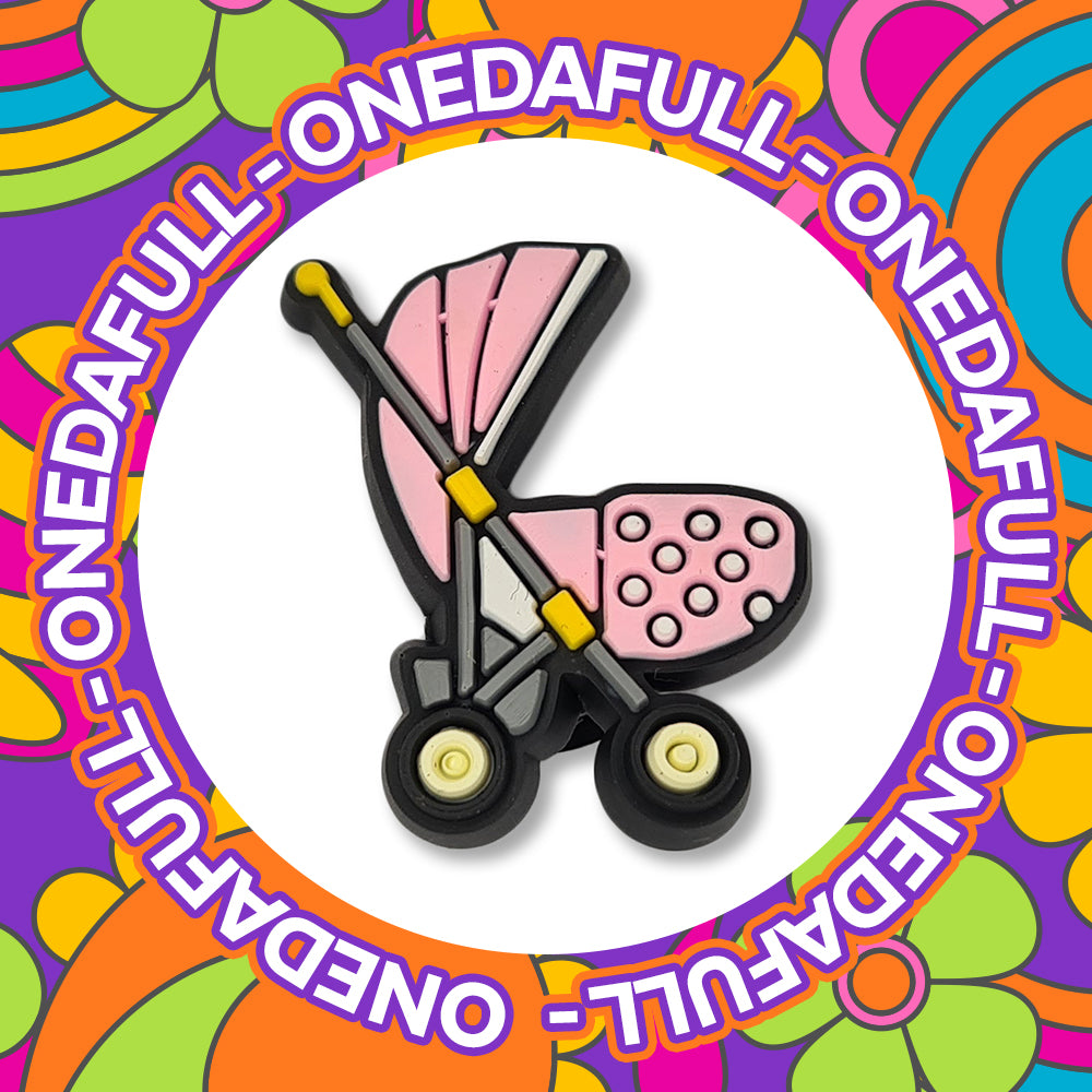 Baby Mother Pink Pram Clog Charm