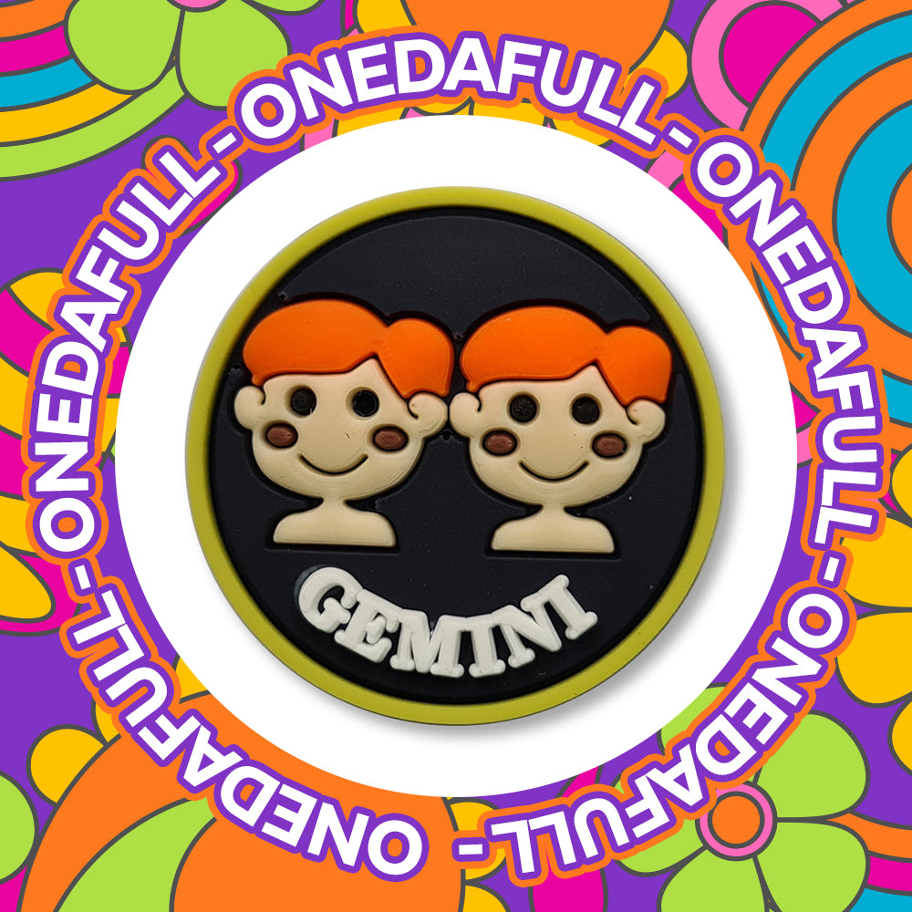 Super Cute Gemini Charm To Fit Crocs/Clogs - PVC - 3D - Star Sign Horoscope