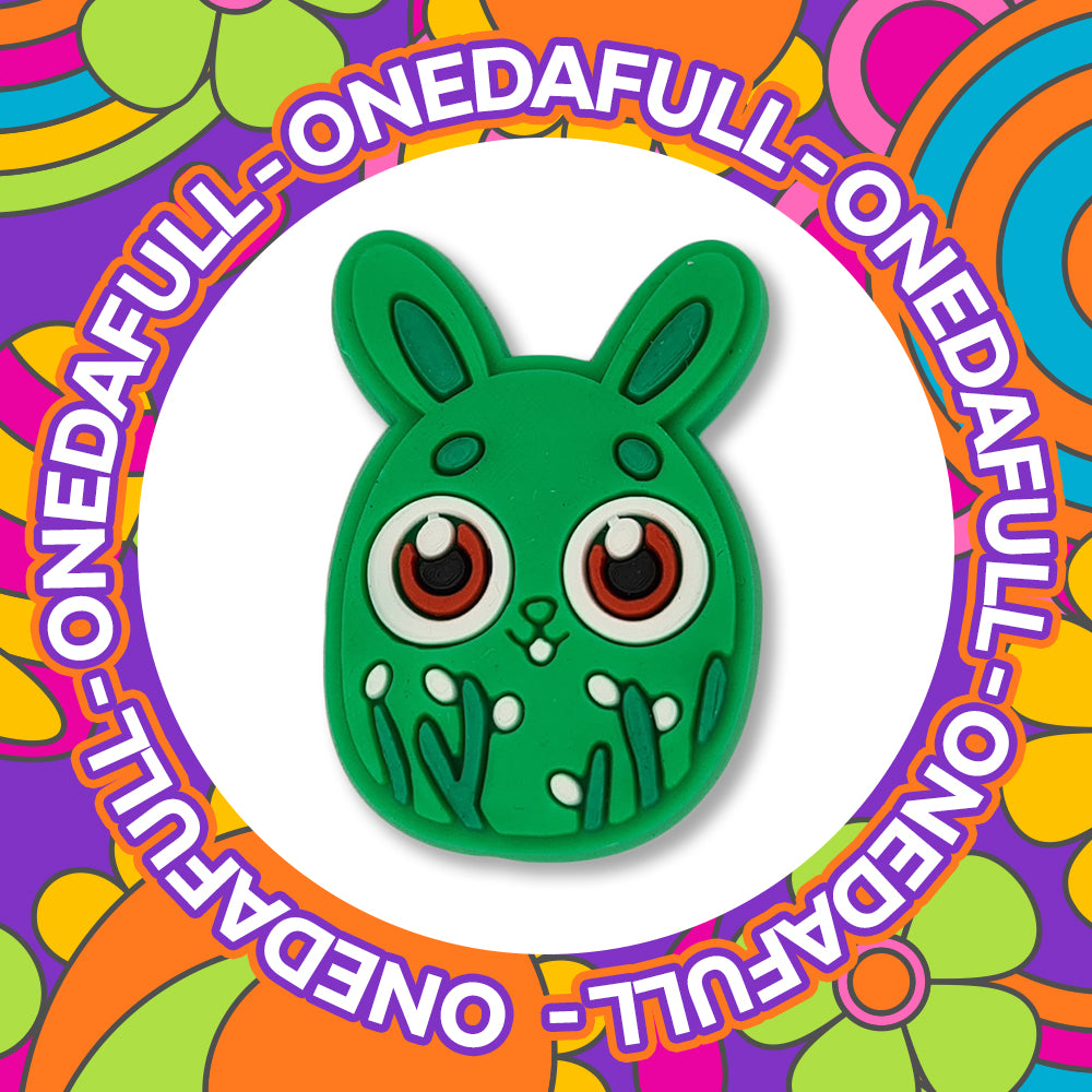 Chunky Green Rabbit Clog Charm