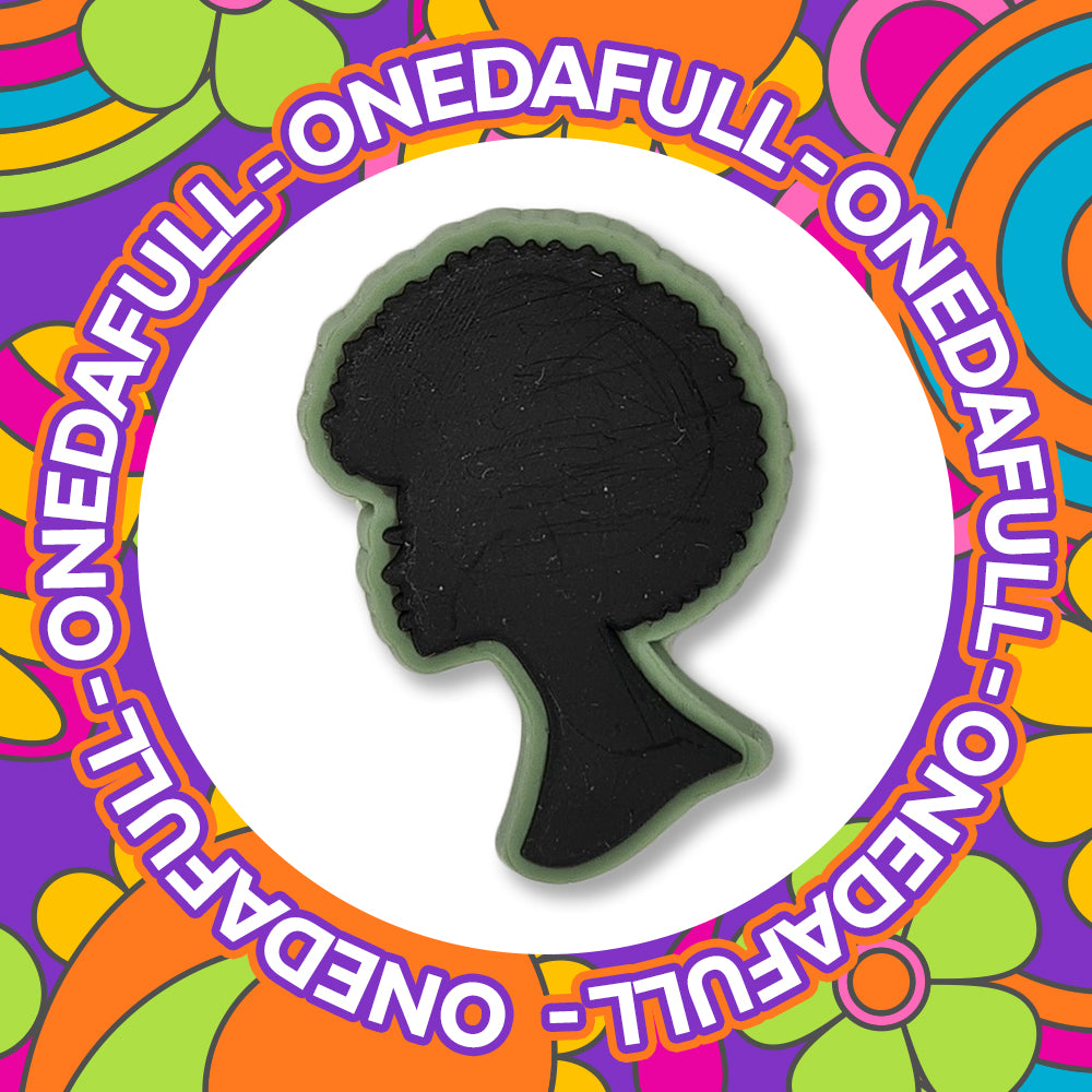 Black Queen Silhouette Croc Charm