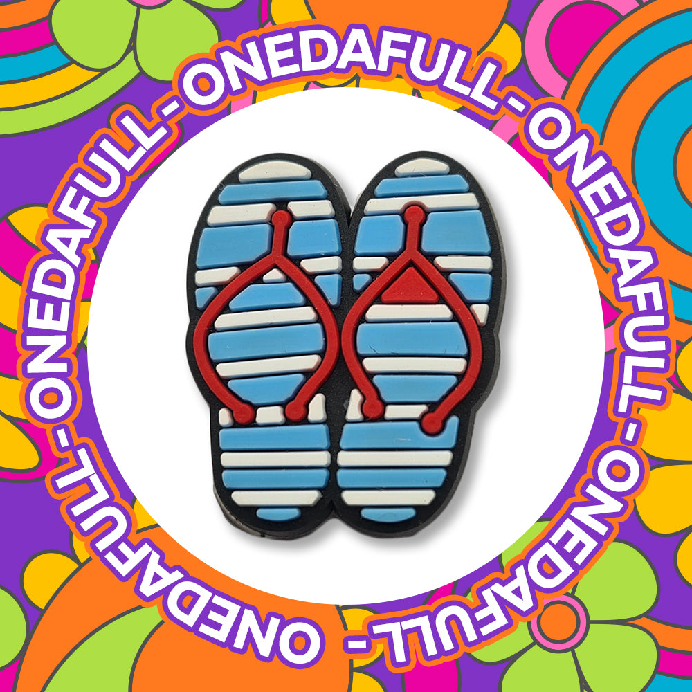 Flip Flops Croc Charm: 3D Holiday Sandal Clog Decoration