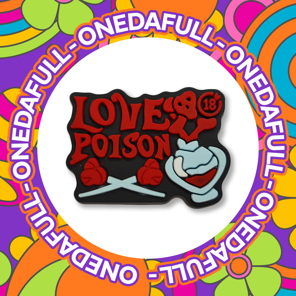 Super Cute Love Poison Sign Charm To Fit Crocs/Clogs - Love Heart Happy