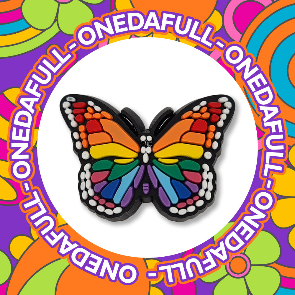 Cute Rainbow Butterfly Clog Charm To Fit Crocs