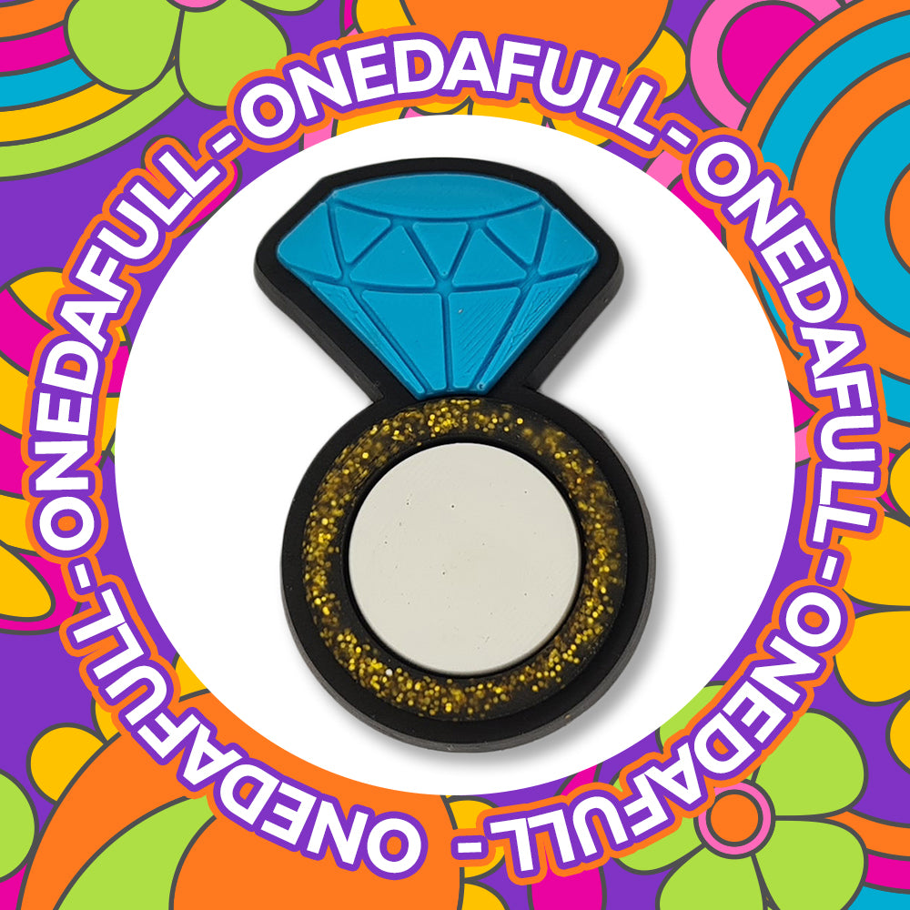 Bride Ring Diamond Croc Charm - Wedding Clog Decoration