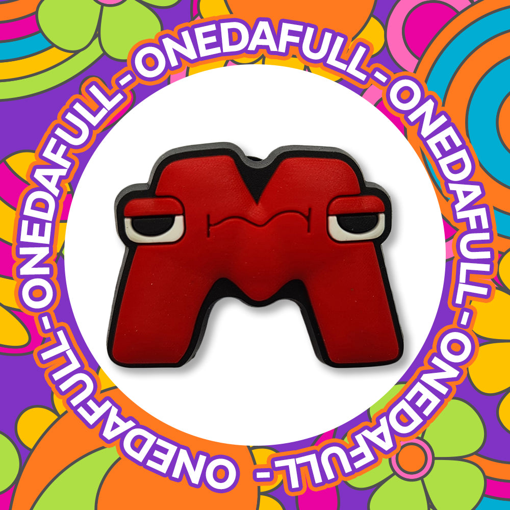 Super Cute Letter M - Alphabet Charm To Fit Crocs/Clogs - Funny - Letters