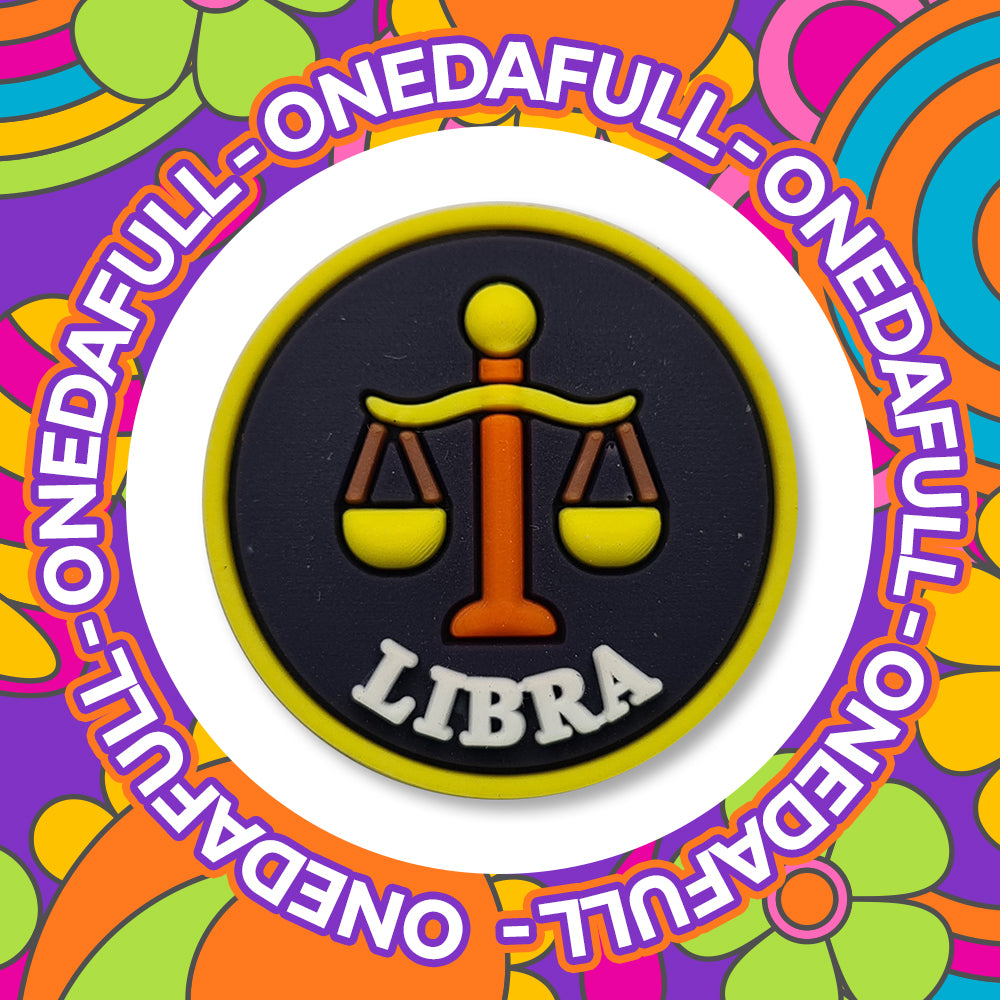 3D Libra Croc Charm: Star Sign Clog Decoration