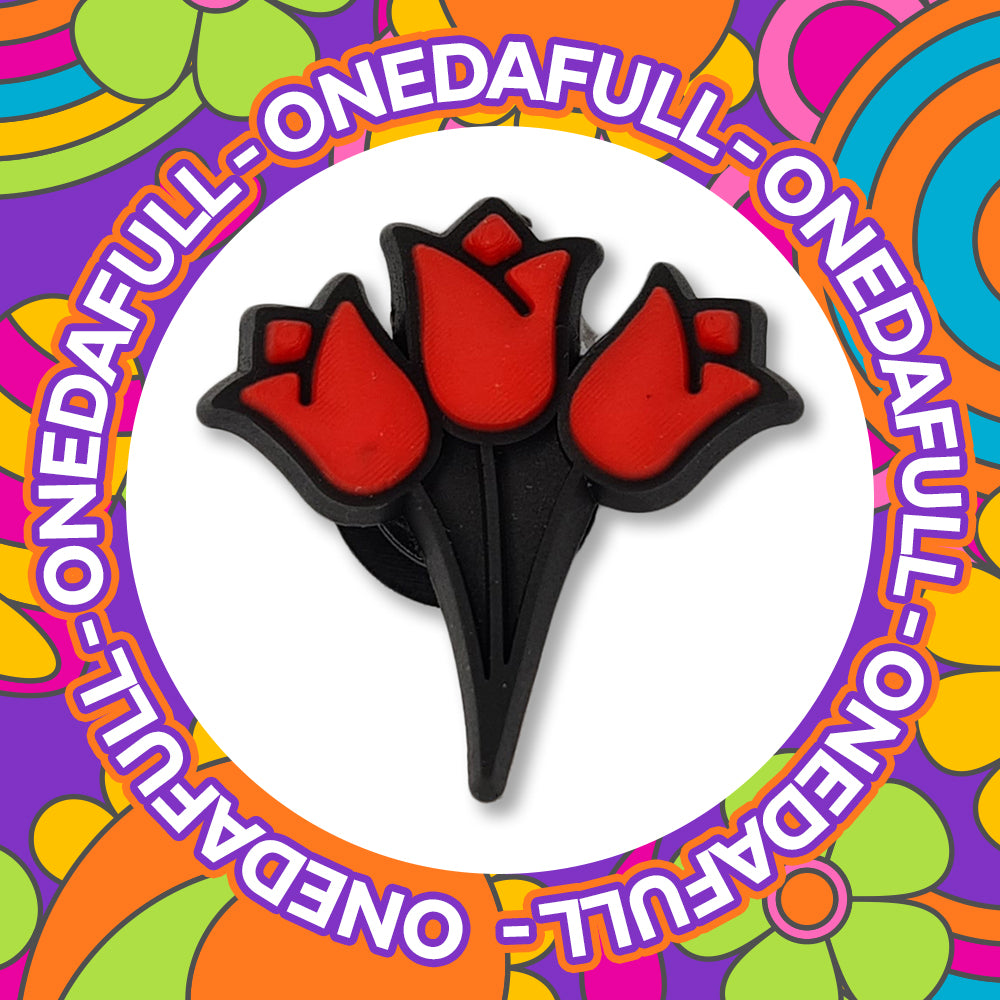 Wedding Roses Croc Charm: Valentines Clog Decoration