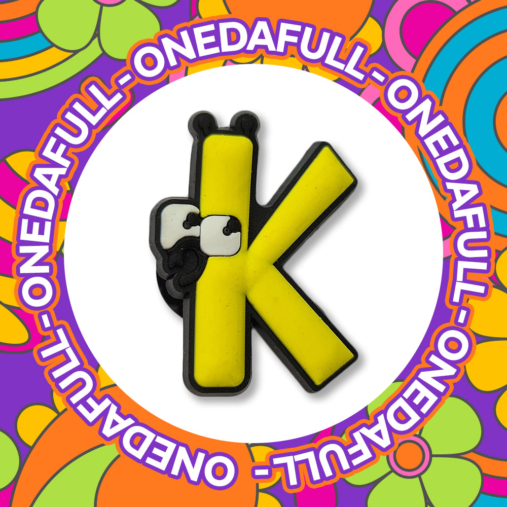 Super Cute Letter K - Alphabet Charm To Fit Crocs/Clogs - Funny - Letters