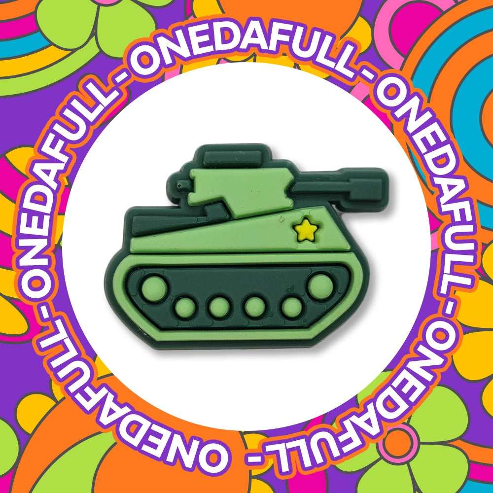 Super Cute Army Military War Tank Clog Charm To Fit Crocs