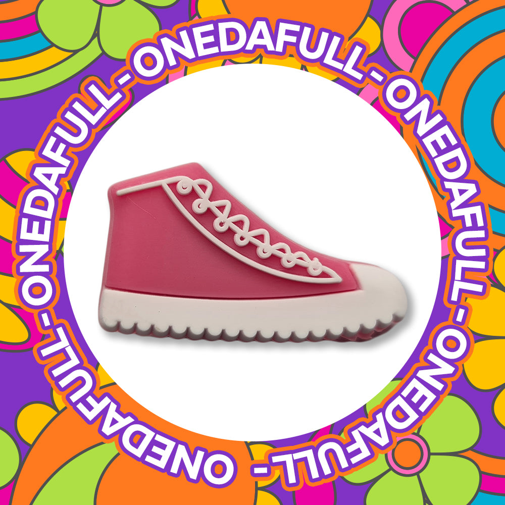 Pink Sneaker Trainer Croc Charm - Fashion Clog Accessory