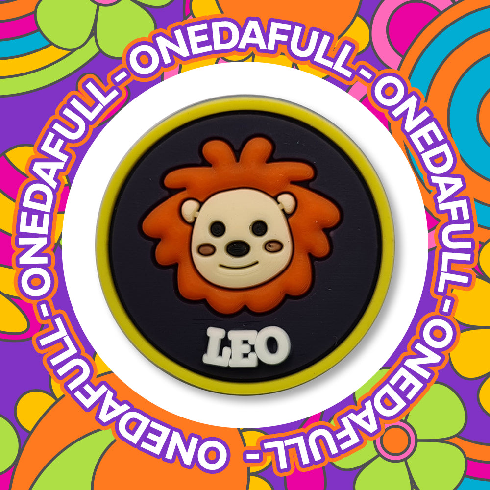 3D Leo Croc Charm: Star Sign Clog Decoration