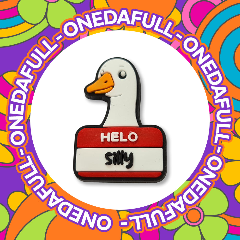 Funny Silly Goose Name Badge Charm for Crocs/Clogs