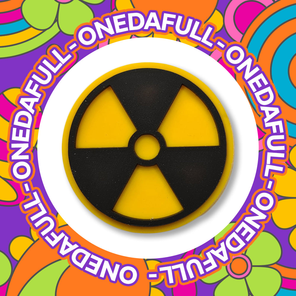 Super Cute Nuclear Reactive Waste Bomb Sign Badge Croc Charm