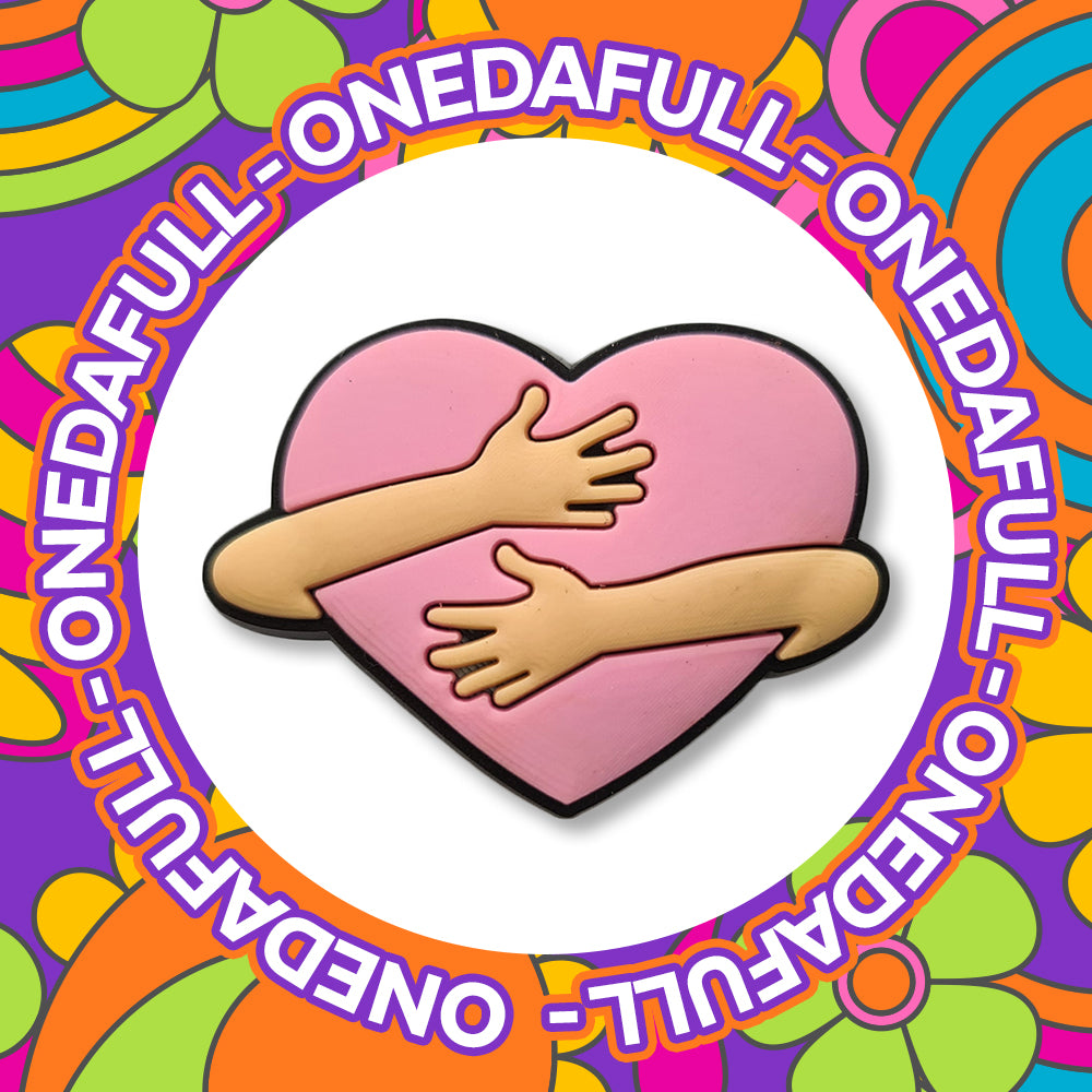 Pink Heart Hug Croc Charm