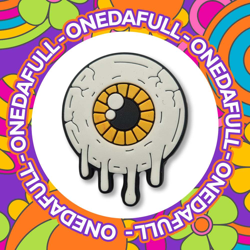 Dripping Eyeball Croc Charm: Spooky Clog Decoration