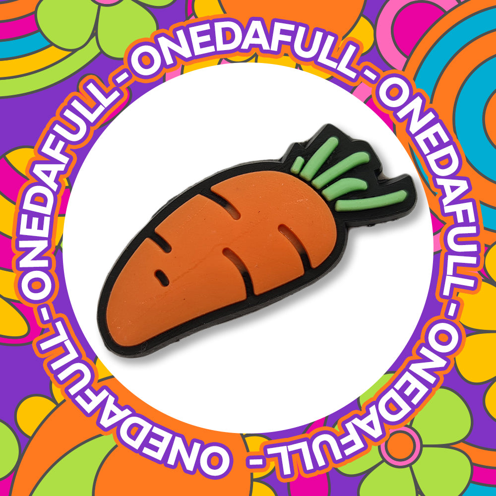Chunky Orange Carrot Vegetable Food Charm To Fit Crocs