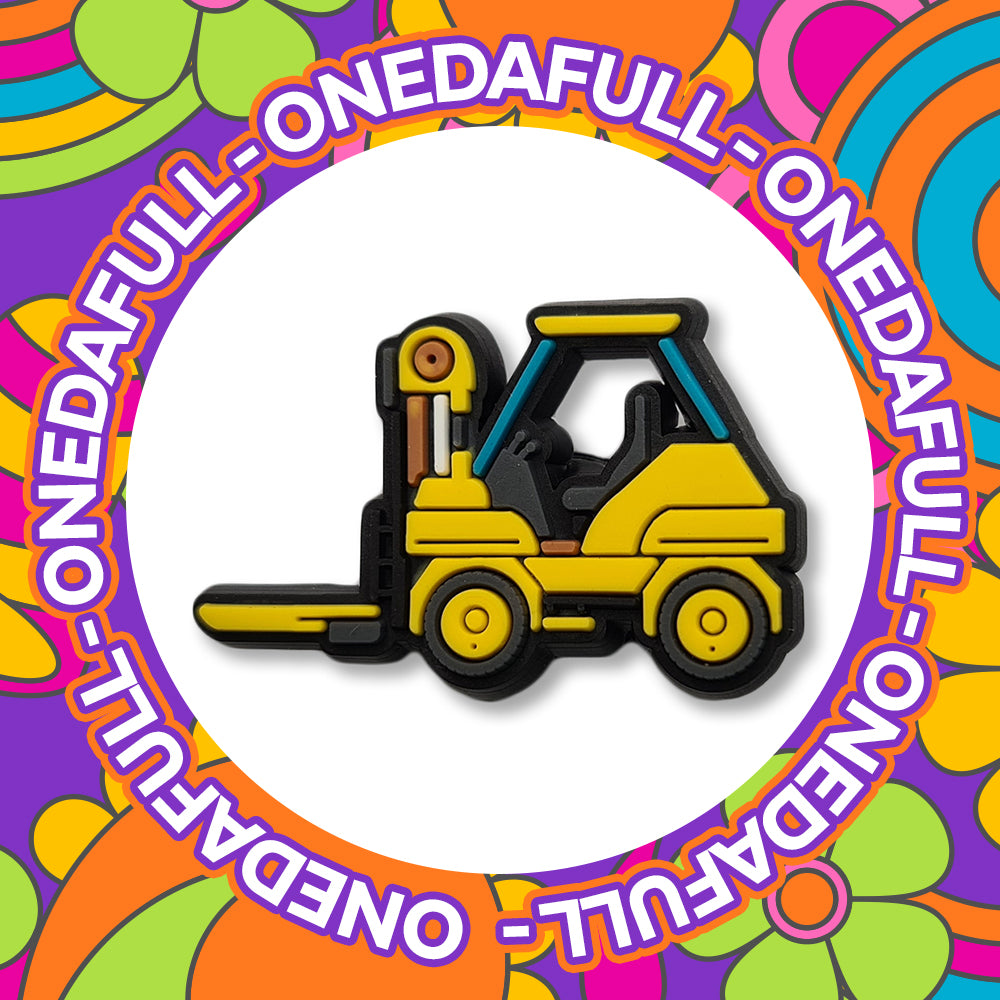 Yellow Fork Lift Truck Charm for Crocs/Clogs