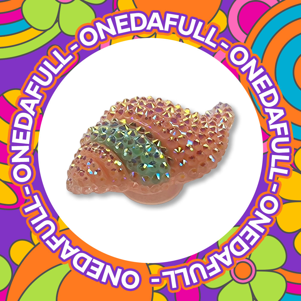 Beautiful Luxury Chunky Shiny Baby Pink Shell Ocean Charm To Fit Crocs/Clogs - 3D Resin Beach
