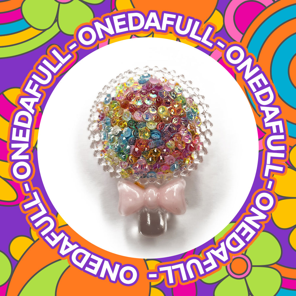 Beautiful Luxury 3d Resin Ball Filled Balloon Bow Charm To Fit Crocs/Clogs