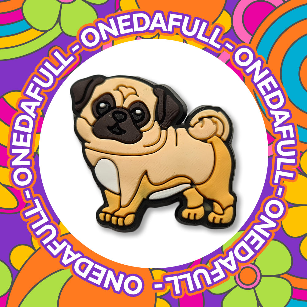 Super CUTE BABY Pug Dog Chunky Puppy Charm To Fit Crocs/Clogs