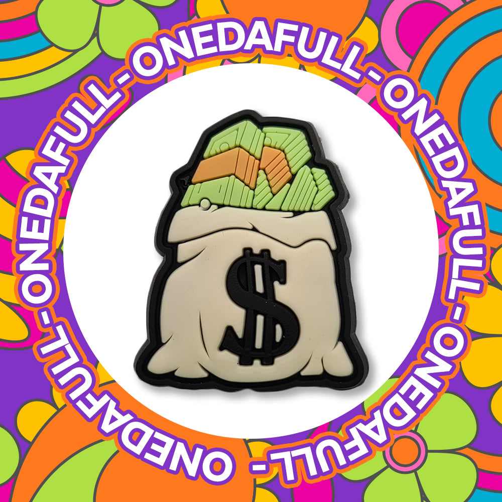 Bag of Money Croc Charm: 3D PVC Clog Decoration
