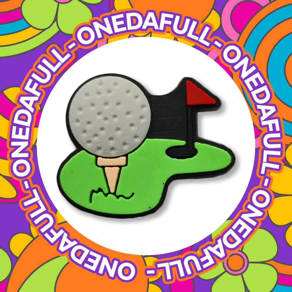 Cute Golf Ball Golfing Charm To Fit Crocs/Clogs - GIFT - SPORT