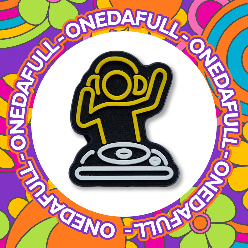 90s Neon DJ Dude Decks Turntable Clog Charm To Fit Crocs