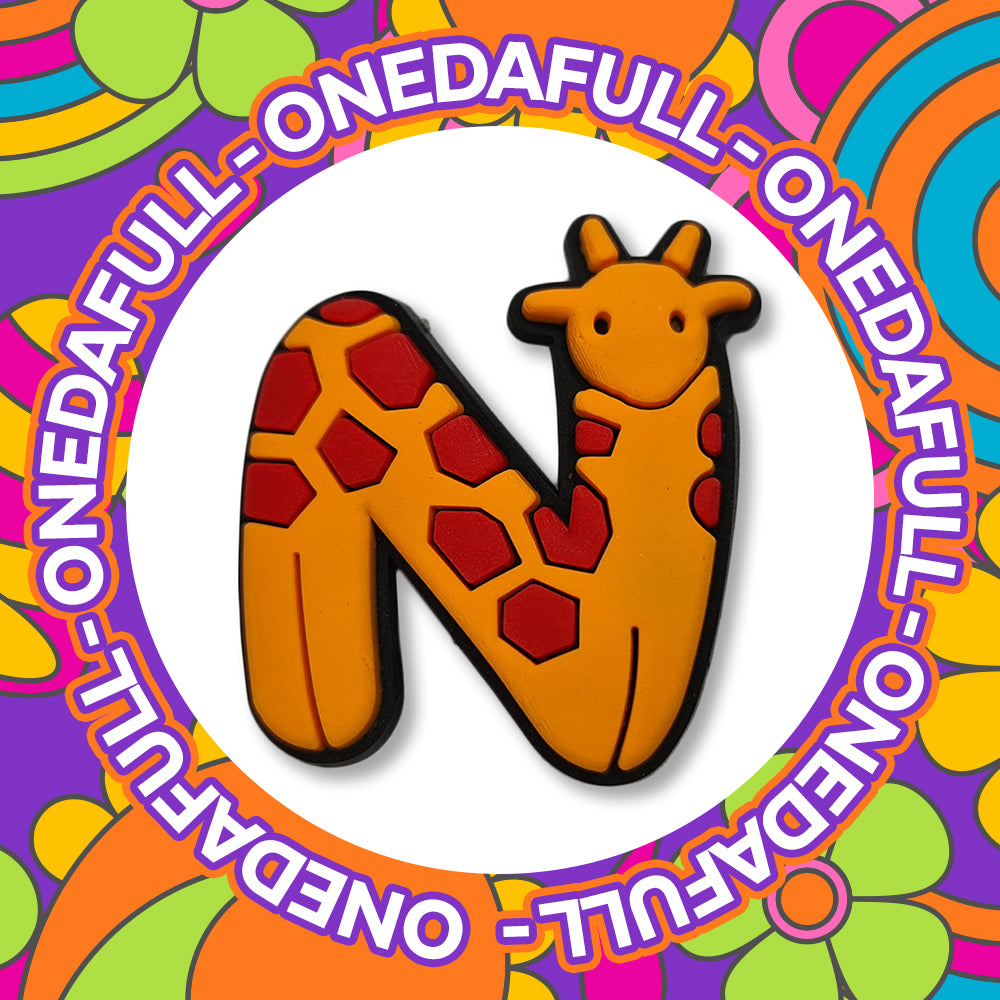 Super Cute Animal Letter N - Alphabet Charm To Fit Crocs/Clogs - Funny - Letters