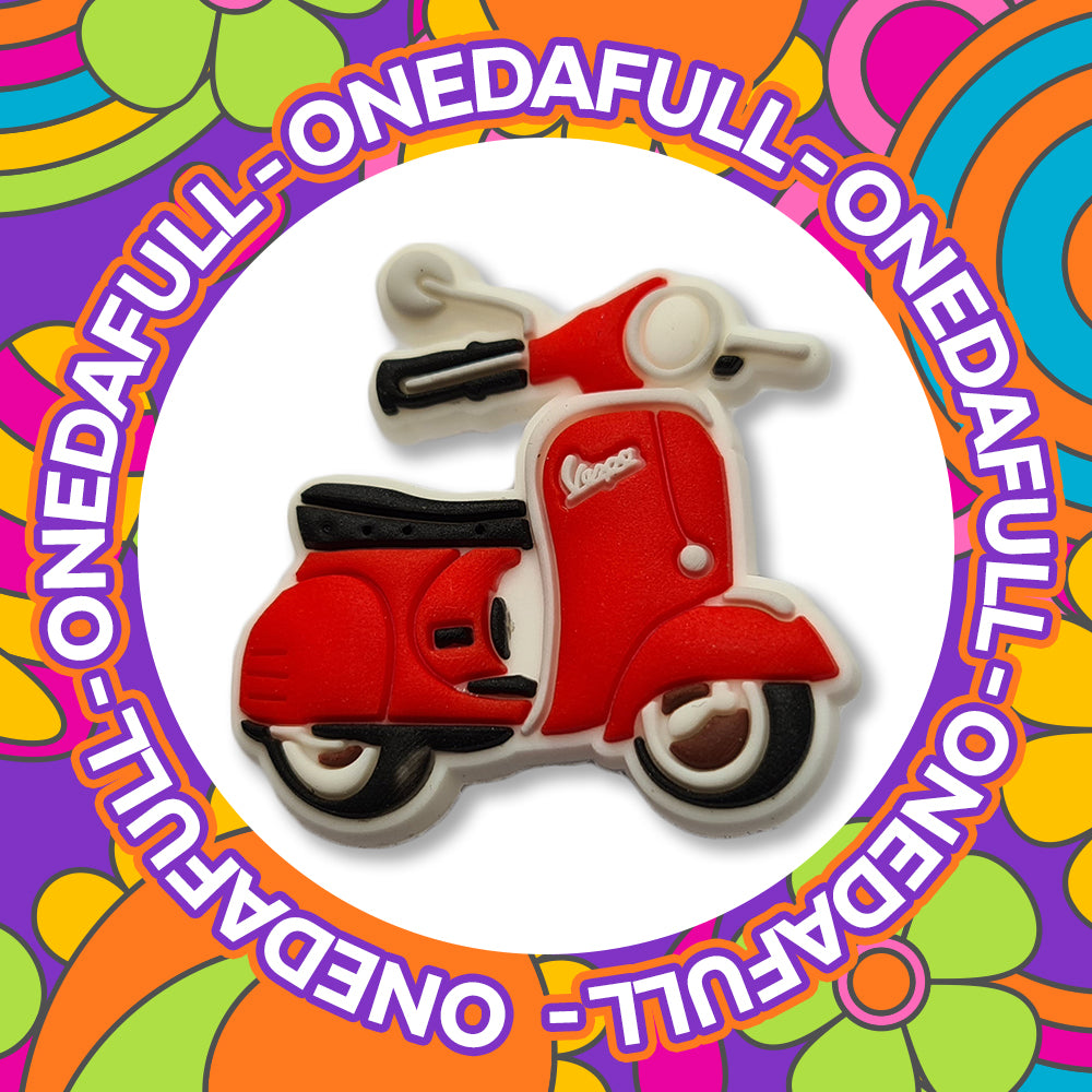 MOPED - Mods - Lambretta VESPA Scooter Charm To Fit Crocs/Clogs - PVC - 3D