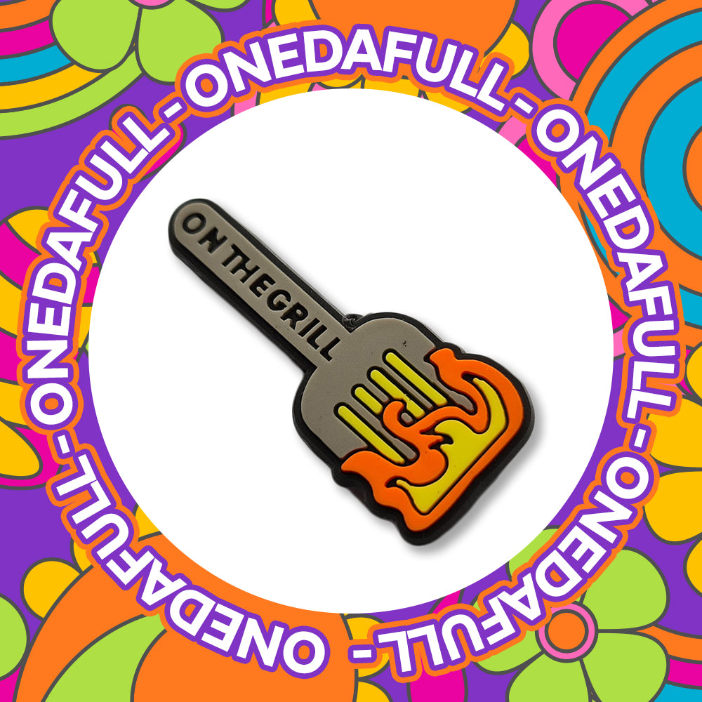 COOKING - On the Grill Fire Spatula - BBQ Charm To Fit Crocs/Clogs - PVC - 3D