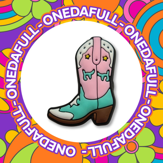 SUPER CUTE Pink Cowboy Boot - Horse Riding Charm To Fit Crocs/Clogs